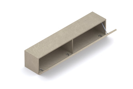 Combo Media Wall Entertainment Unit with Storage - Stone & Mercure Oak - FurniComp
