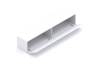 Combo Media Wall Entertainment Unit with Storage – White Gloss & Cadiz Oak - FurniComp