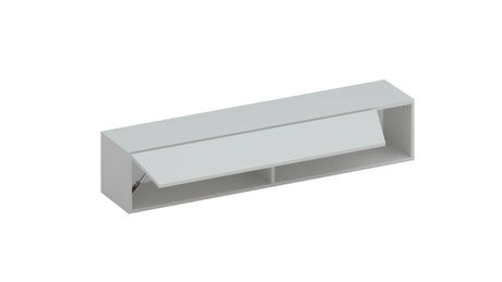 Combo 138cm Floating Wall Hung TV Unit with Shaped Door - Light Chalk Grey COM-26-05 - FurniComp