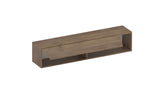 Combo 138cm Floating Wall Hung TV Unit with Shaped Door - Mercure Oak COM-26-02 - FurniComp