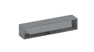 Combo 138cm Floating Wall Hung TV Unit with Shaped Door - Slate Grey COM-26-04 - FurniComp