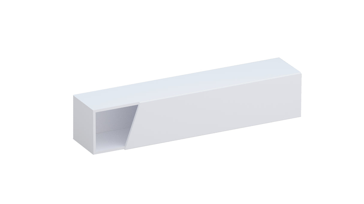 Combo 138cm Floating Wall Hung TV Unit with Shaped Door - White Gloss COM-26-01 - FurniComp