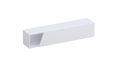 Combo 138cm Floating Wall Hung TV Unit with Shaped Door - White Gloss COM-26-01 - FurniComp