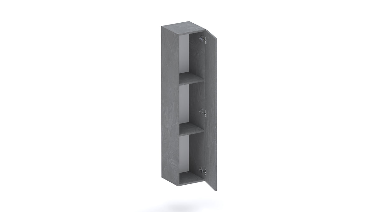 Combo 1 Door 29cm Multipurpose Wall Hung Tall Storage Unit - Lead Grey COM-30-08 - FurniComp