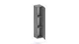 Combo 1 Door 29cm Multipurpose Wall Hung Tall Storage Unit - Lead Grey COM-30-08 - FurniComp