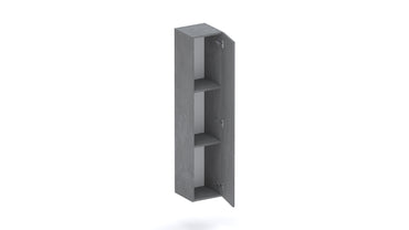 Combo 1 Door 29cm Multipurpose Wall Hung Tall Storage Unit - Lead Grey COM-30-08 - FurniComp