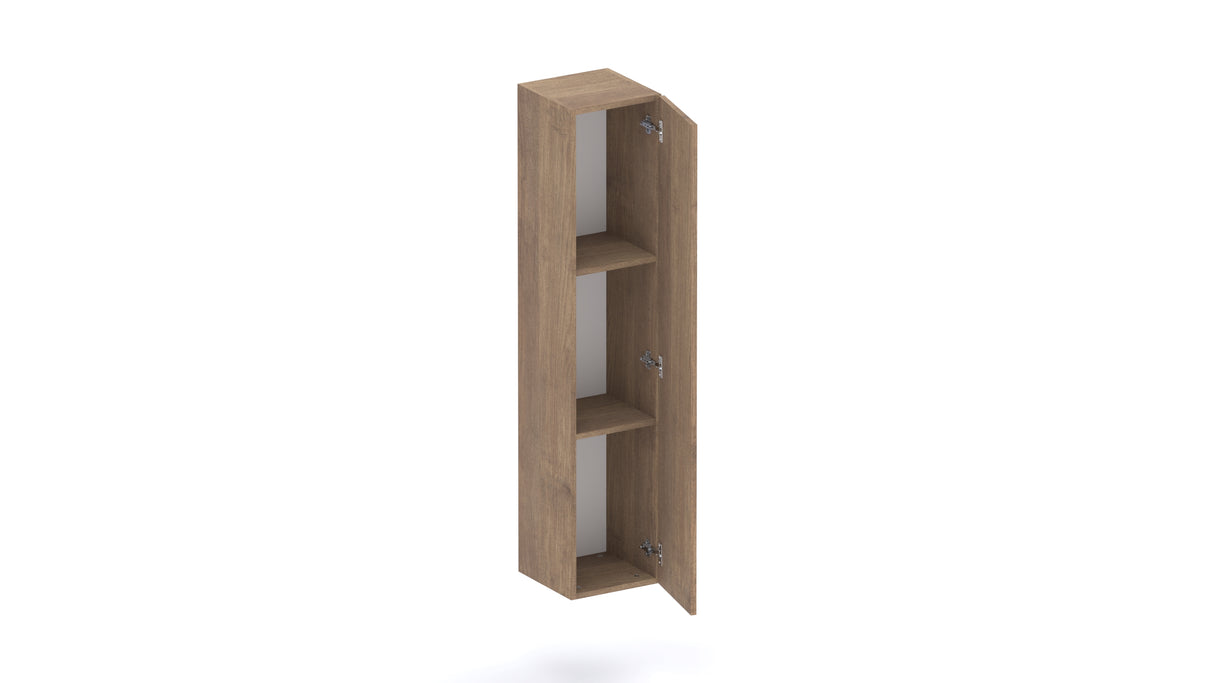 Combo 1 Door 29cm Multipurpose Wall Hung Tall Storage Unit - Mercure Oak COM-30-02 - FurniComp