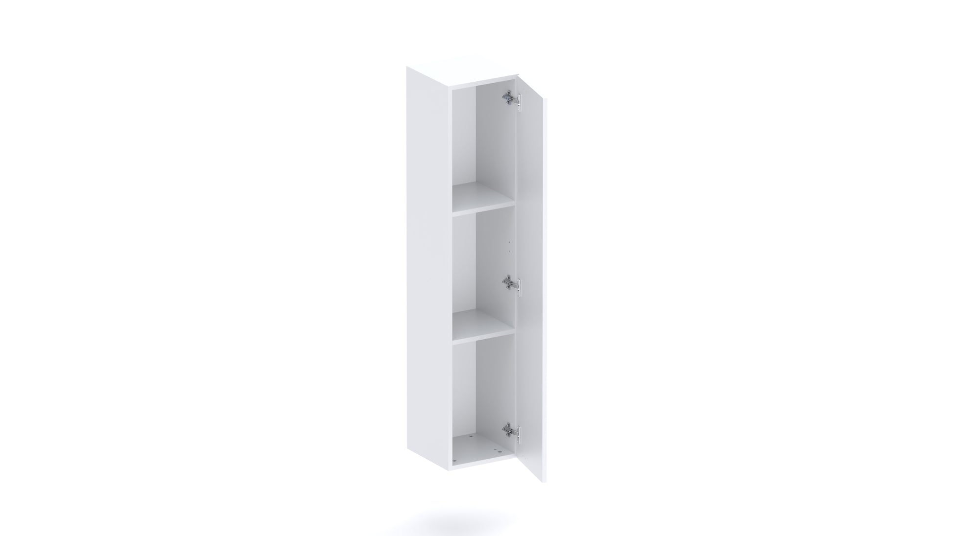 Combo 1 Door 29cm Multipurpose Wall Hung Tall Storage Unit - White Gloss COM-30-01 - FurniComp