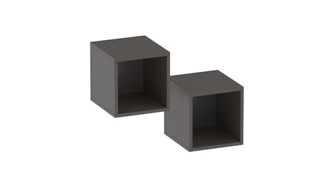 Combo 194cm Floating Wall Hung TV Entertainment Unit – Cashmere & Black Lava - FurniComp