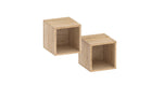 Combo Media Wall Entertainment Unit with Storage – White Gloss & Cadiz Oak - FurniComp