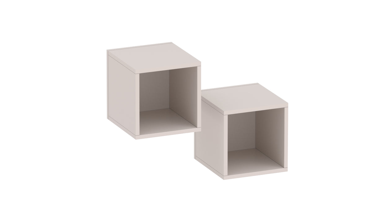 Combo 28cm Floating Wall Cube Set of 2 - Cashmere COM-311-10 - FurniComp