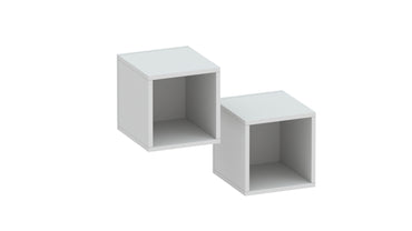 Combo 28cm Floating Wall Cube Set of 2 - Light Chalk Grey COM-311-05 - FurniComp