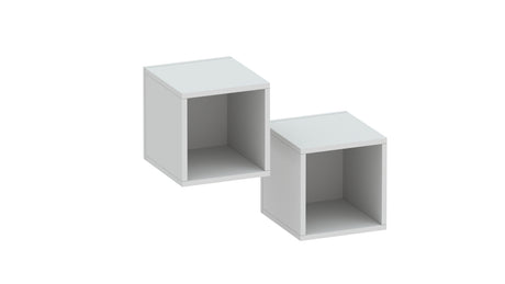 Combo 28cm Floating Wall Cube Set of 2 - Light Chalk Grey COM-311-05 - FurniComp