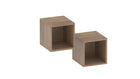 Combo Media Wall Entertainment Unit with Storage - Bronze & Mercure Oak - FurniComp