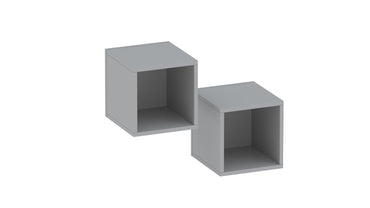 Combo 28cm Floating Wall Cube Set of 2 - Slate Grey COM-311-04 - FurniComp