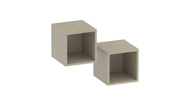 Combo 28cm Floating Wall Cube Set of 2 - Stone COM-311-03 - FurniComp