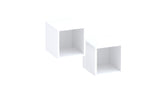 Combo 28cm Floating Wall Cube Set of 2 - White Gloss COM-311-01 - FurniComp