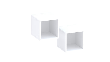 Combo 28cm Floating Wall Cube Set of 2 - White Gloss COM-311-01 - FurniComp
