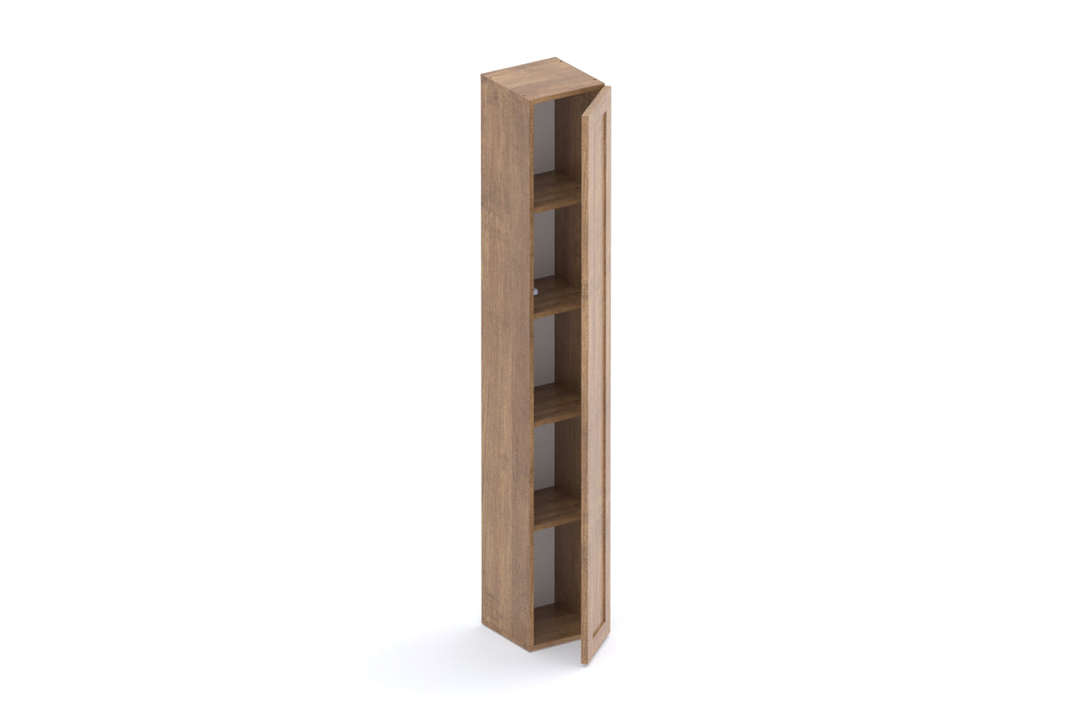 Combo 28cm Slim Multipurpose Framed Storage Cupboard - Mercure Oak COM-10T-01 - FurniComp