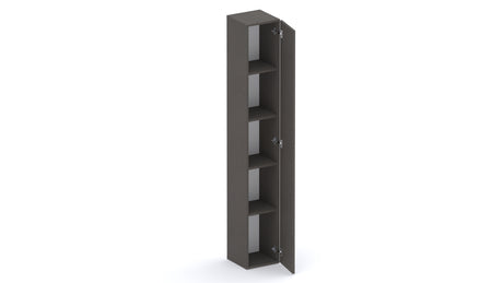 Combo Media Wall Entertainment Unit with Storage - Black Lava, Mercure Oak & White Marble Effect - FurniComp