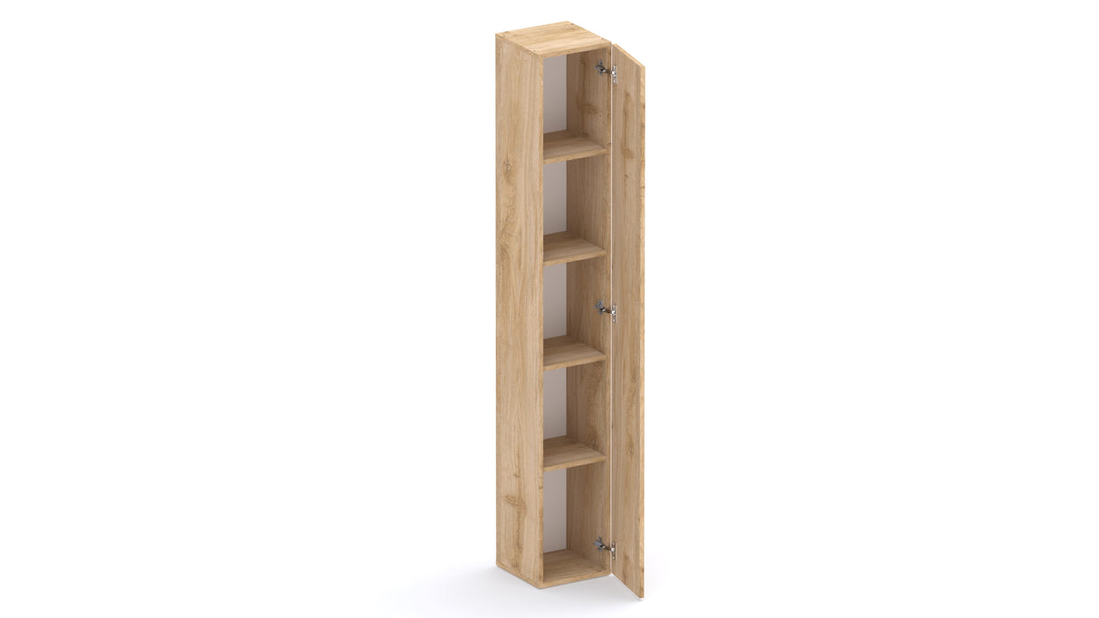 Combo 28cm Slim Multipurpose Storage Cupboard - Cadiz Oak COM-10-09 - FurniComp