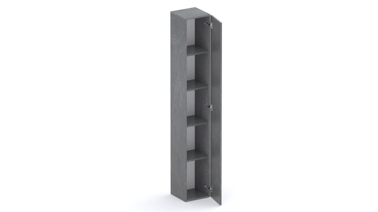 Combo 28cm Slim Multipurpose Storage Cupboard - Lead Grey COM-10-08 - FurniComp