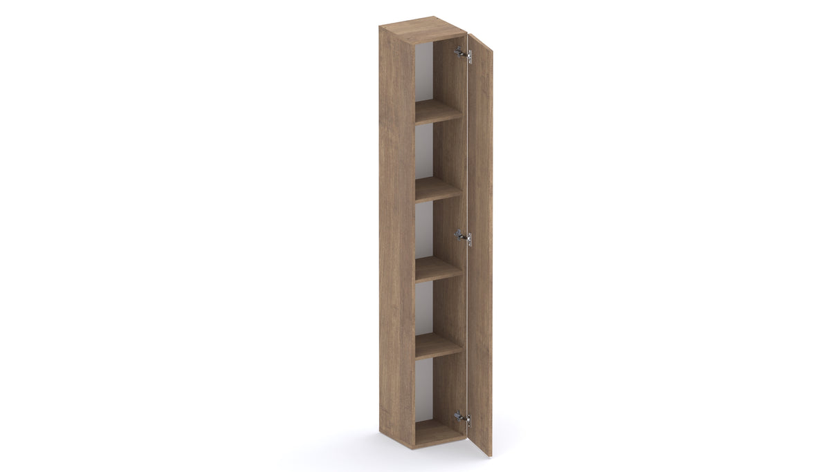 Combo 28cm Slim Multipurpose Storage Cupboard - Mercure Oak COM-10-02 - FurniComp