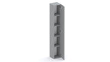 Combo 28cm Slim Multipurpose Storage Cupboard - Slate Grey COM-10-04 - FurniComp