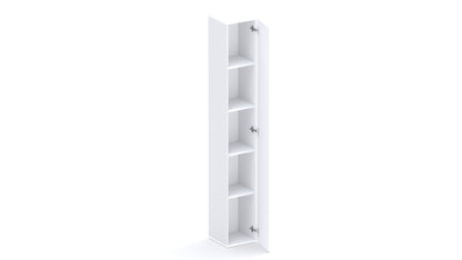 Combo 28cm Slim Multipurpose Storage Cupboard - White Gloss COM-10-01 - FurniComp