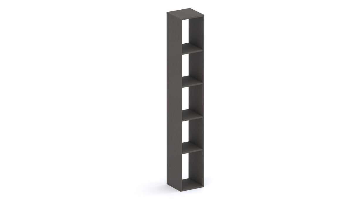 Combo 28cm Tall Narrow Bookcase - Black Lava COM-45-06 - FurniComp