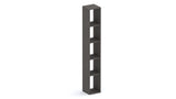 Combo 28cm Tall Narrow Bookcase - Black Lava COM-45-06 - FurniComp