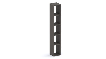 Combo 28cm Tall Narrow Bookcase - Black Lava COM-45-06 - FurniComp