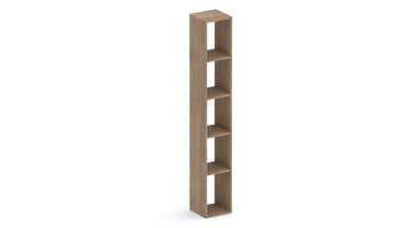 Combo 28cm Tall Narrow Bookcase - Mercure Oak COM-45-02 - FurniComp