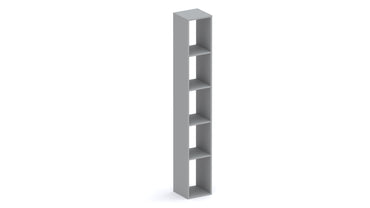 Combo 28cm Tall Narrow Bookcase - Slate Grey COM-45-04 - FurniComp