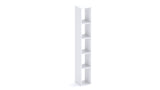 Combo 28cm Tall Narrow Bookcase - White Gloss COM-45-01 - FurniComp
