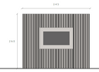 Combo 350cm Slatted Wall Panelling & TV Backboard - Cadiz Oak & Black Marble Effect COM-900303-KMN - FurniComp