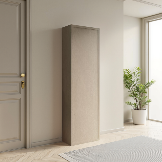 Combo 54cm Tall Multipurpose Framed Storage Cupboard with Shelves- Stone COM-14T-02 - FurniComp