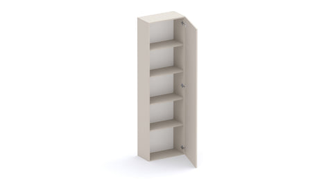 Combo Media Wall Entertainment Unit with Storage - Cashmere, Mercure Oak & Travertine Stone - FurniComp