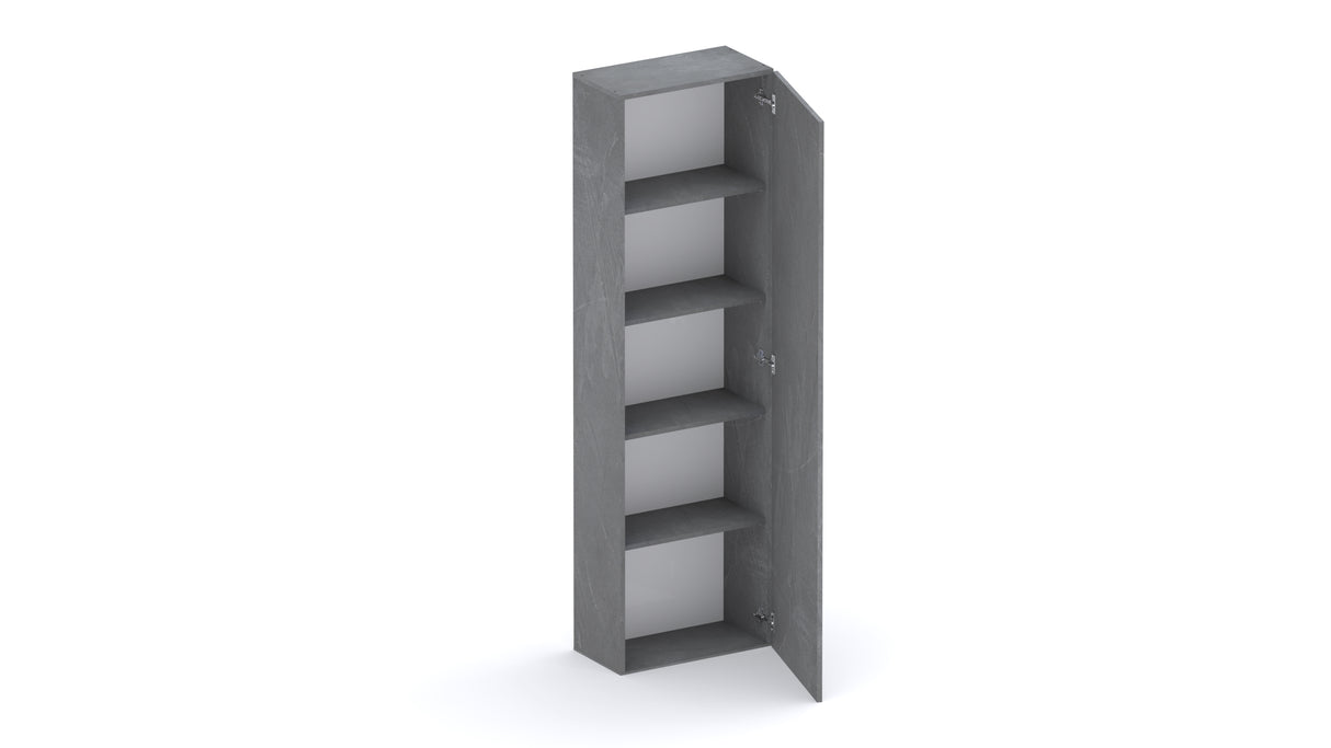 Combo 54cm Tall Multipurpose Storage Cupboard with Shelves- Lead Grey COM-14-08 - FurniComp