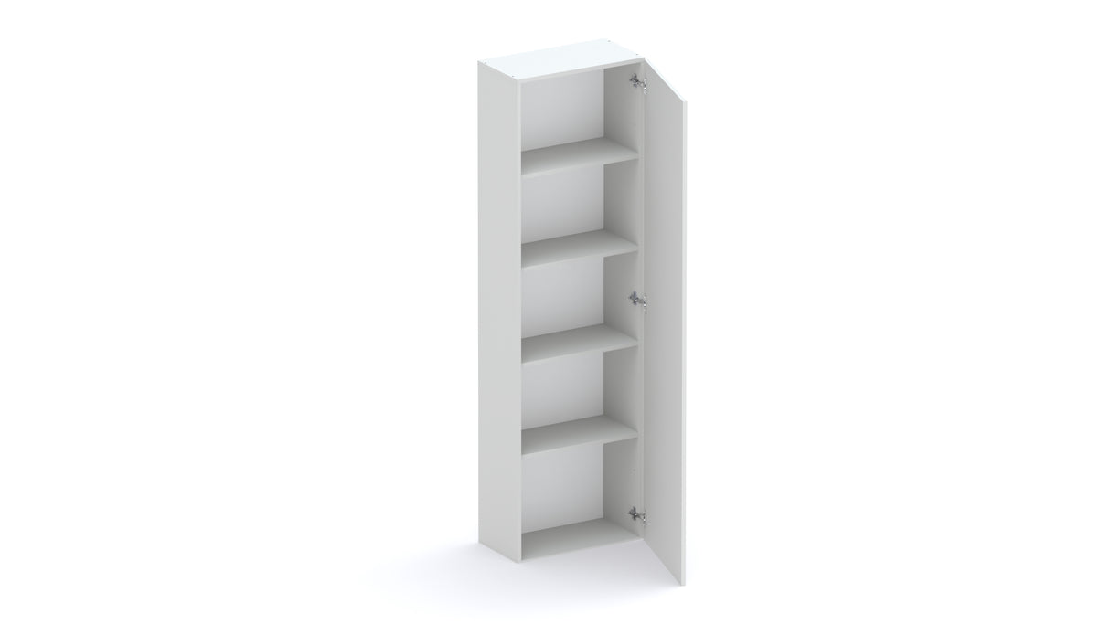 Combo 54cm Tall Multipurpose Storage Cupboard with Shelves- Light Chalk Grey COM-14-05 - FurniComp