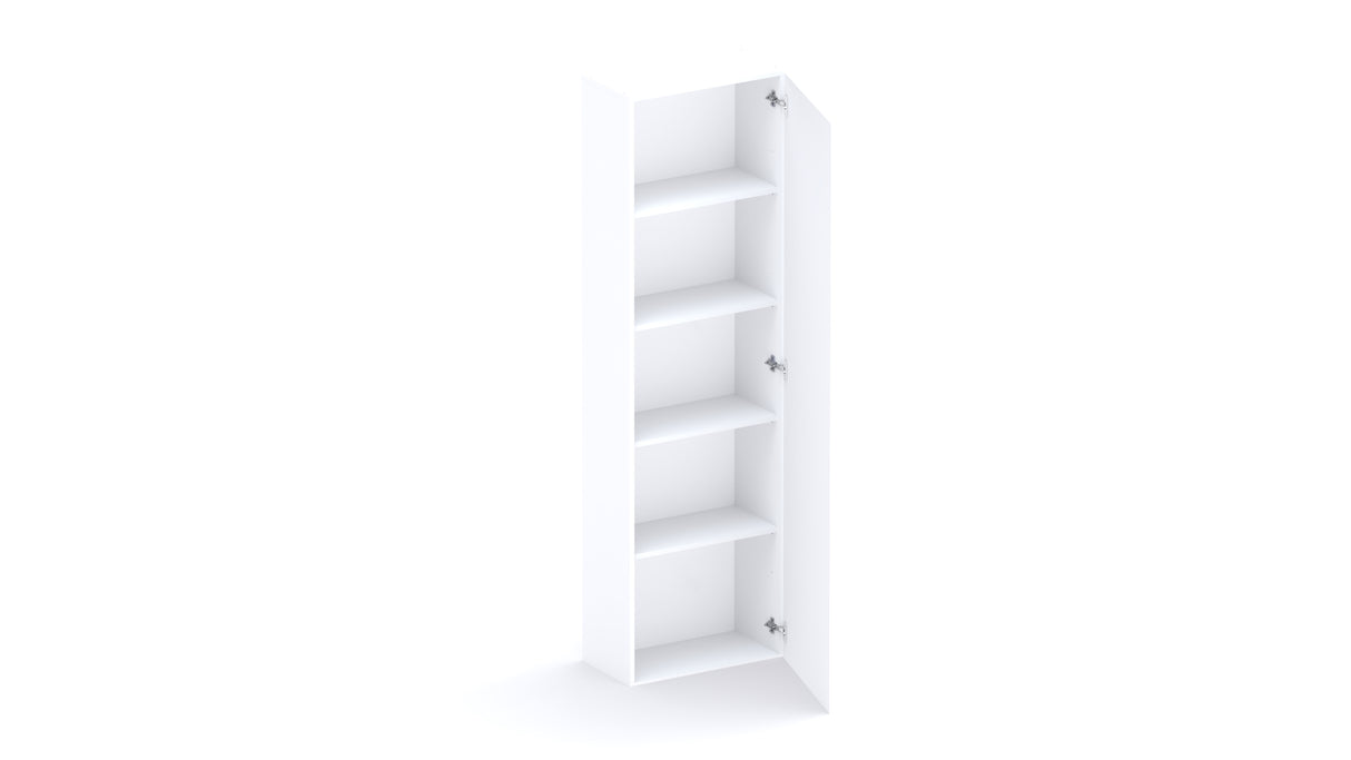 Combo 54cm Tall Multipurpose Storage Cupboard with Shelves- White Gloss COM-14-01 - FurniComp