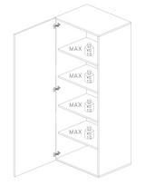 Combo 54cm Tall Multipurpose Storage Cupboard with Shelves- Lead Grey COM-14-08 - FurniComp