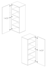 Combo 54cm Tall Multipurpose Framed Storage Cupboard with Shelves- Mercure Oak COM-14T-01 - FurniComp