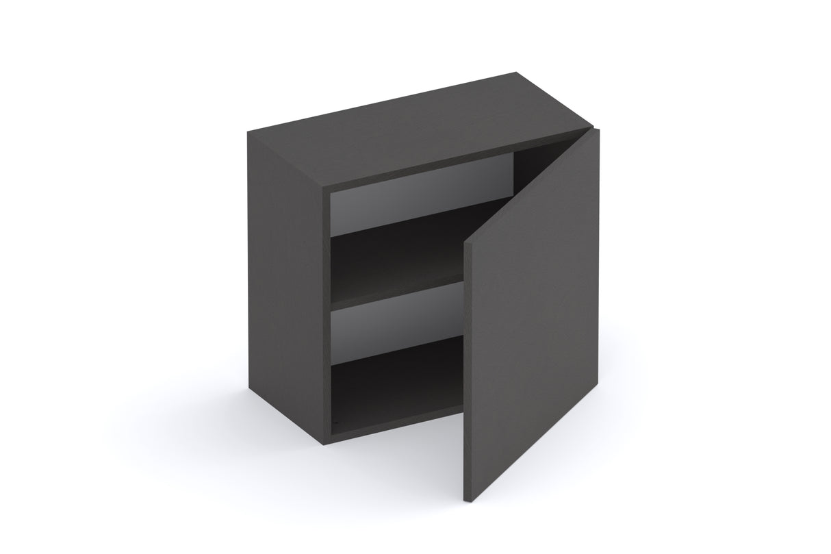 Combo 55cm Floating Wall Cube With Door - Black Lava COM-81-06 - FurniComp