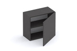 Combo 55cm Floating Wall Cube With Door - Black Lava COM-81-06 - FurniComp
