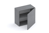 Combo 55cm Floating Wall Cube With Door - Lead Grey COM-81-08 - FurniComp
