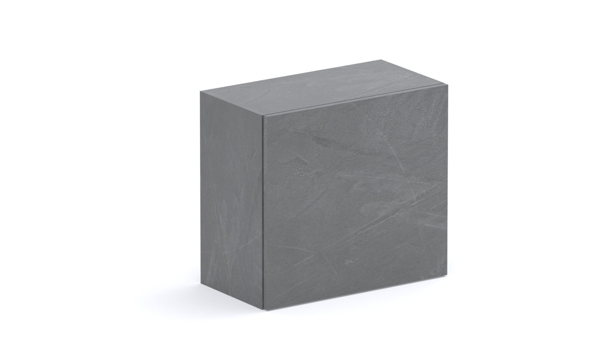 Combo 55cm Floating Wall Cube With Door - Lead Grey COM-81-08 - FurniComp