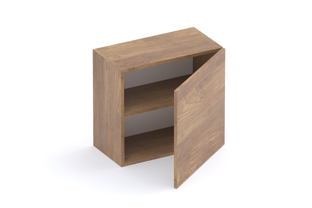 Combo 55cm Floating Wall Cube With Door - Mercure Oak COM-81-02 - FurniComp