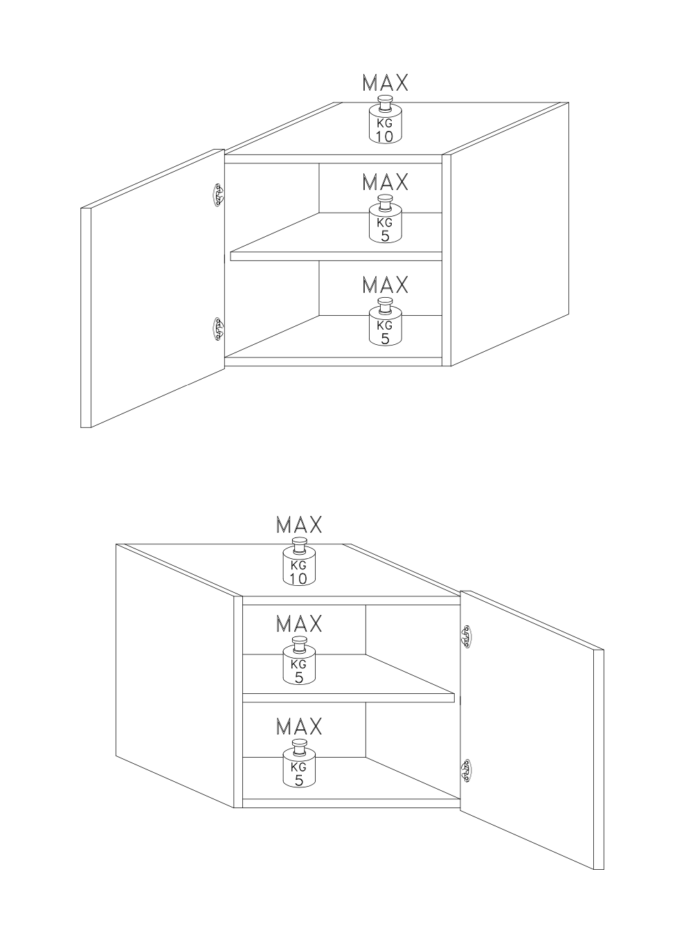 Combo 55cm Floating Wall Cube With Door - Stone COM-81-03 - FurniComp