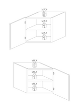 Combo 55cm Floating Wall Cube With Door - Stone COM-81-03 - FurniComp